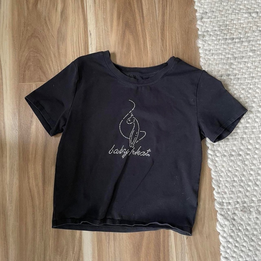 Rhinestone Baby Phat Cropped Tee